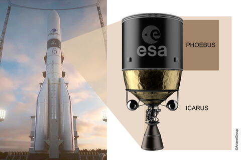 In der Technologieentwicklung PHOEBUS für die künftige, optimierte Ariane-6-Oberstufe namens „Icarus“ setzt man voll auf CFK        © ArianeGroup